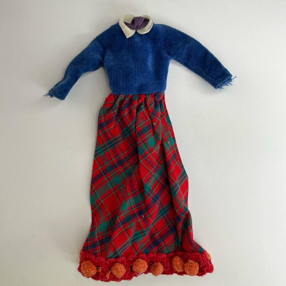 Vintage Skipper #1914 Dress Platter Party Velvet Skipper Barbie Mattel 1960